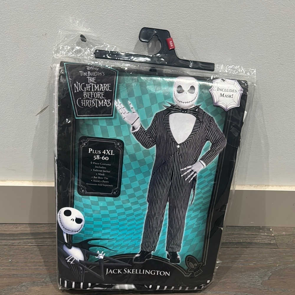 Disney Jack Skellington Halloween Costume Black and White